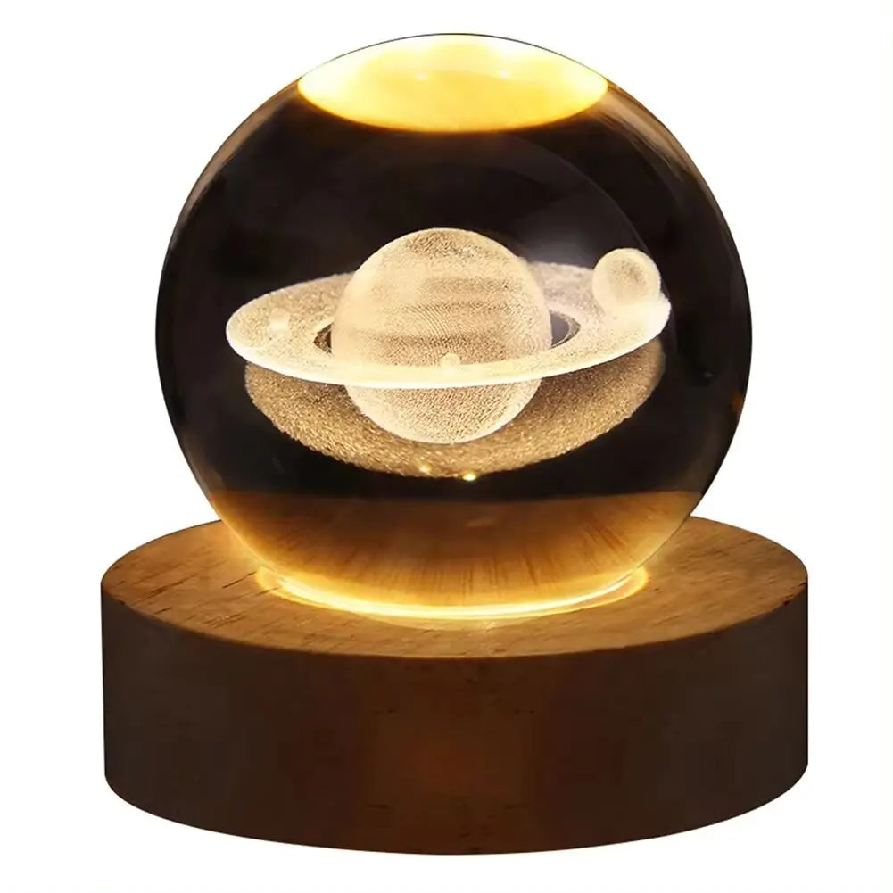 3D Galaxy Crystal Ball Lamp