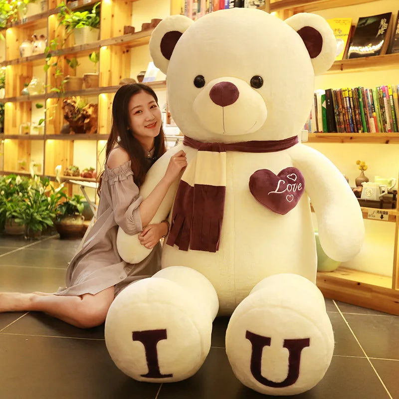 Big Teddy Bear 100cm I LOVE YOU Plush Toy Lovely Huge