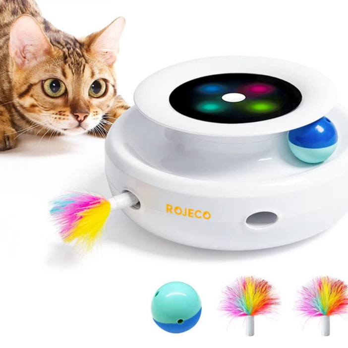 Interactive Feather & Ball Toy for Pets