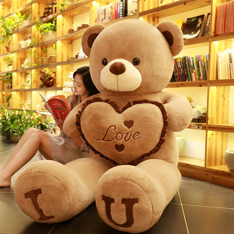 Big Teddy Bear 100cm I LOVE YOU Plush Toy Lovely Huge