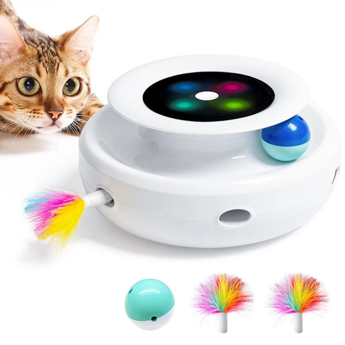 Interactive Feather & Ball Toy for Pets